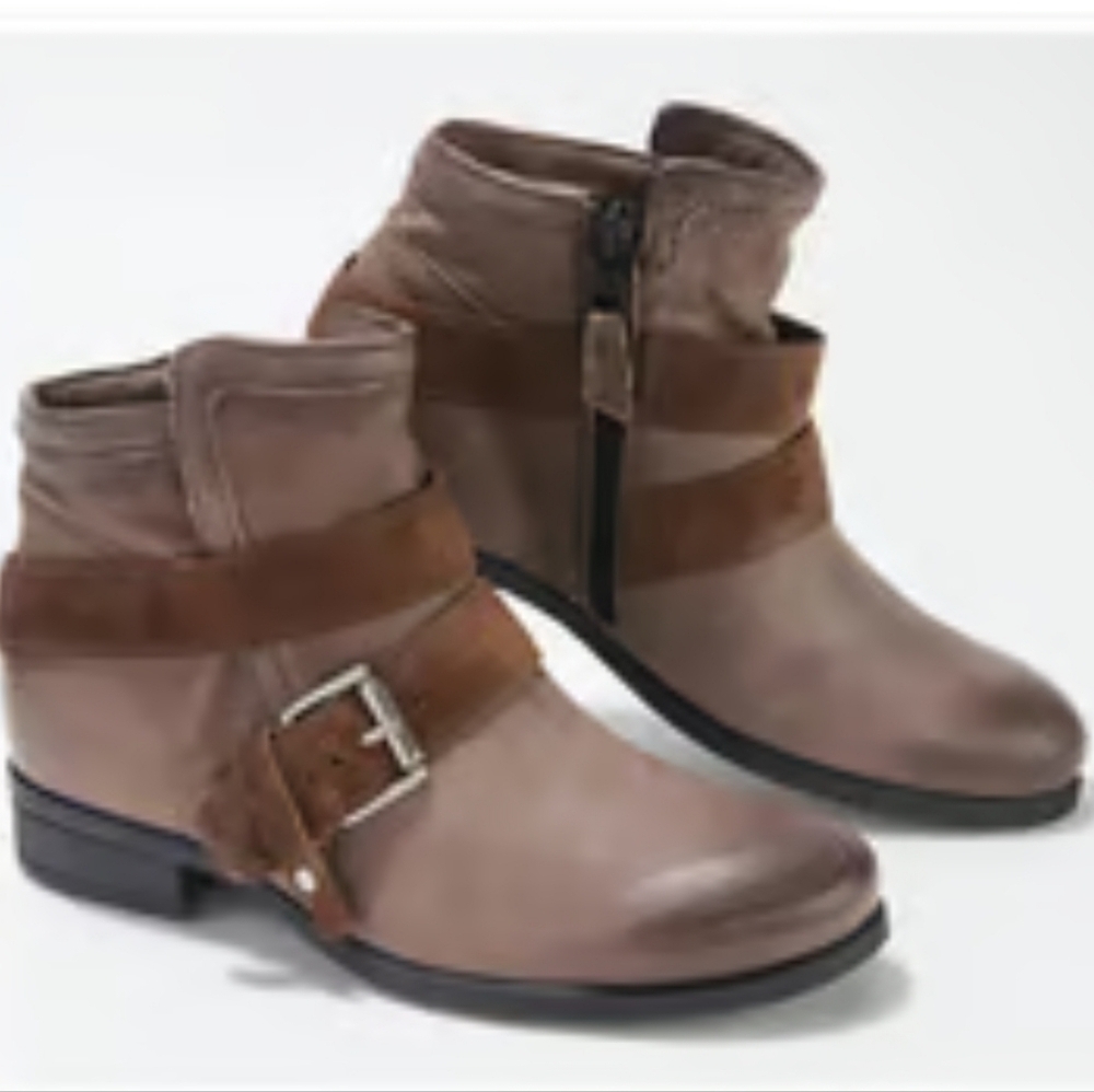 NEW MizMooz Women Leather Moto Boho HOBO boots shoes sz 42/10.5-11